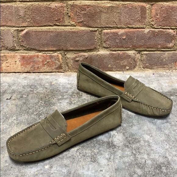 Charleston Shoe Co. Suede Loafers-Tradd-Olive 7 - Picture 3 of 8